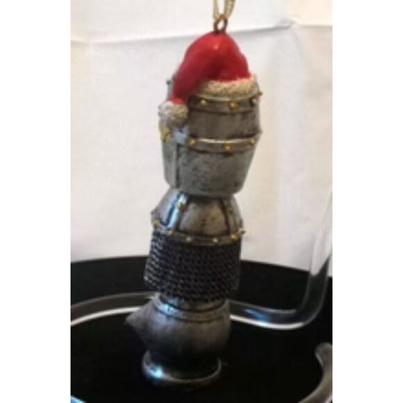 Medieval Helms Totem Holiday Ornament 1½"Wx2"Dx5"H - Picture 3 of 5